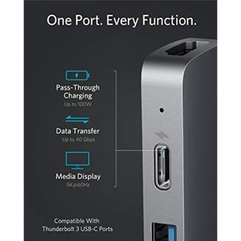 هاب 7 پورت USB-C انکر مدل A8371 7-in-2 for MacBook