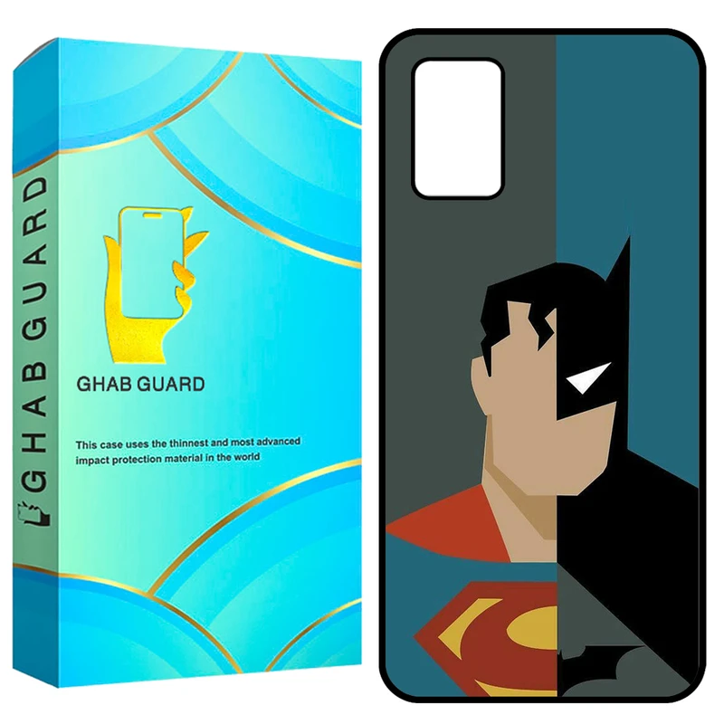 کاور قاب گارد طرح بتمن و سوپر من مدل GCHPA03S مناسب برای گوشی موبایل سامسونگ Galaxy A02s / M02s / A03s     