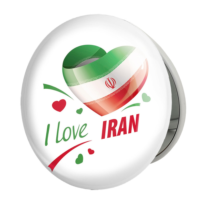 آینه جیبی خندالو طرح پرچم ایران مدل تاشو کد 20515 