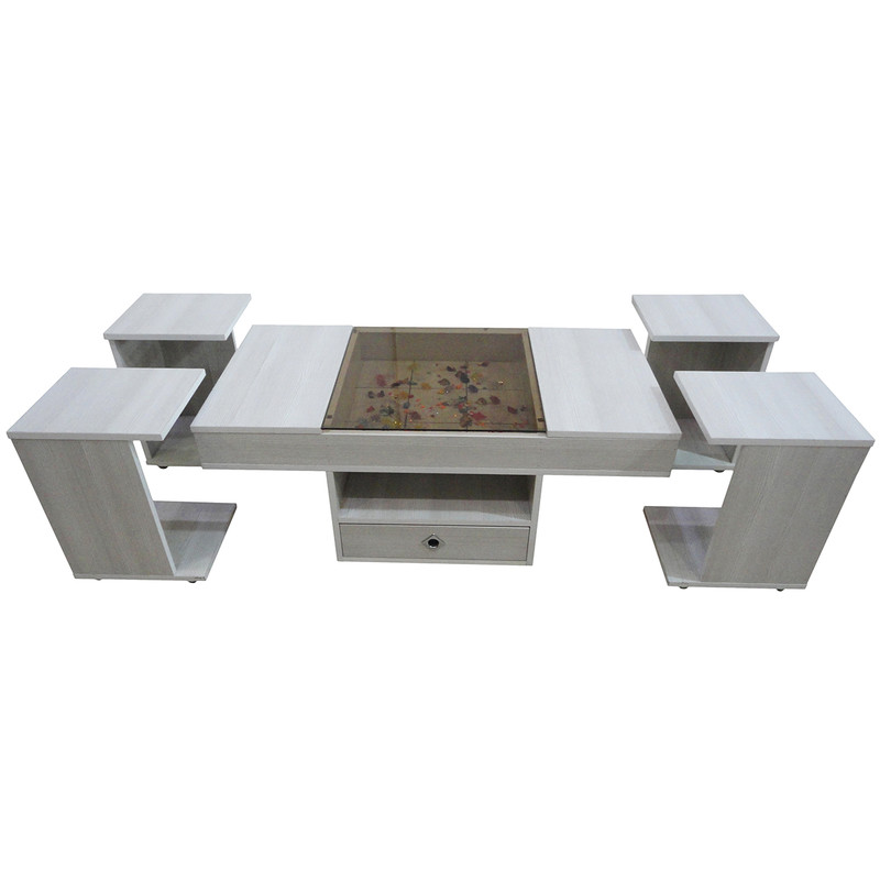 میز جلومبلی آمیتیس مدل CTHPL14 - Piano با 4 عدد میز عسلی