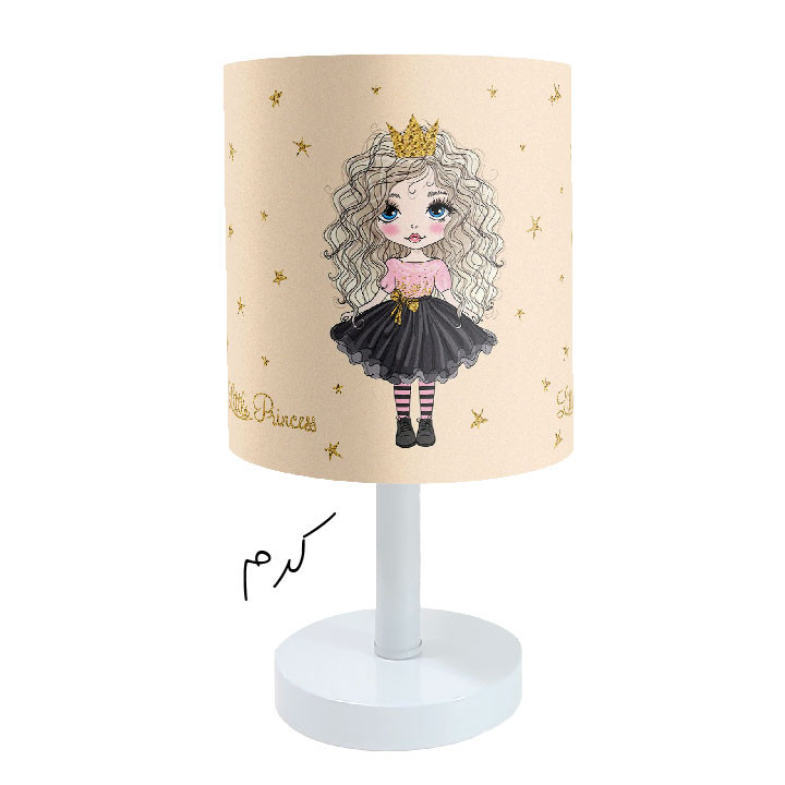 آباژور رومیزی کودک طرح دختر موفرفری مدل LBR-BS-003