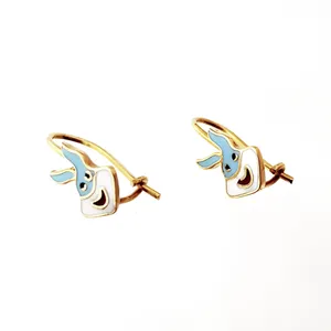 گوشواره طلا 18 عیار گالری آمانژ مدل DTT335