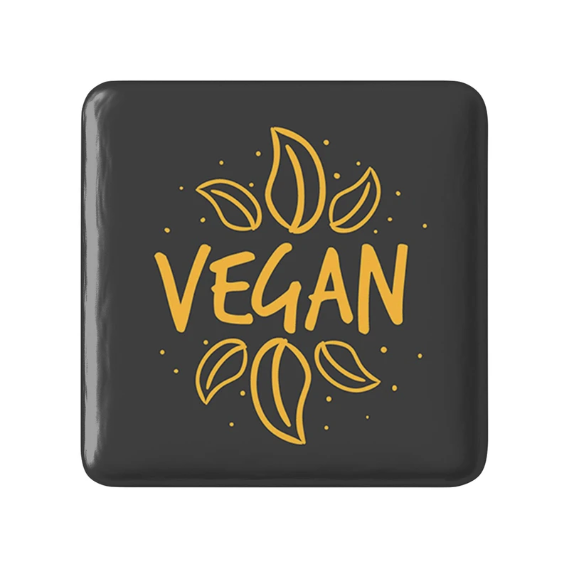 پیکسل خندالو طرح وگن Vegan مدل مربعی کد 31127