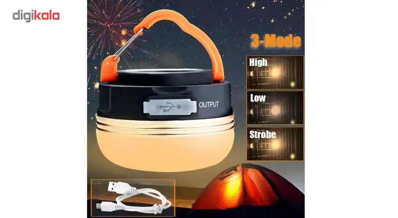 چراغ قوه فانوسی شارژی کمپینگ و شارژر همراه مدل ASSPECIAL-T29