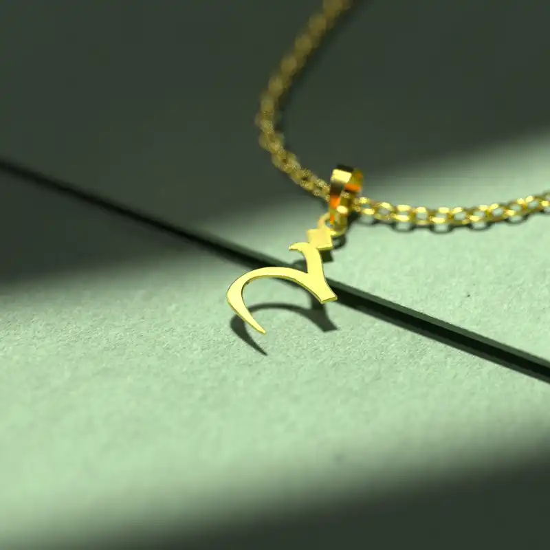 گردنبند طلا 18 عیار زنانه مدوپد مدل حرف خ کد I3-1-1105