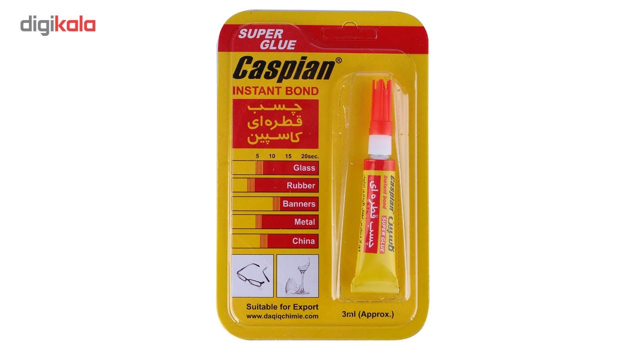 چسب قطره ای کاسپین مدل Super Glue حجم 3 گرم بسته 12 عددی