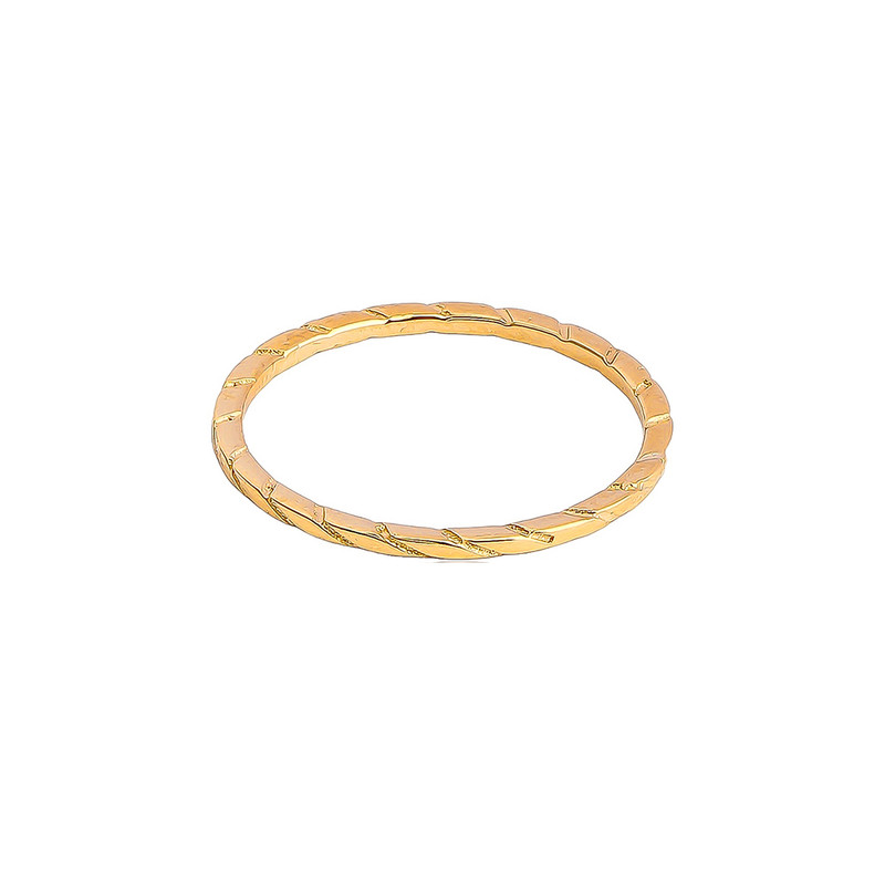 انگشتر طلا 18 عیار زنانه لاوین مدل خط های موازی سایز 54