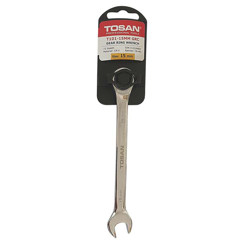 آچار یکسر تخت یکسر جغجغه توسن مدل T101-15MMGRC