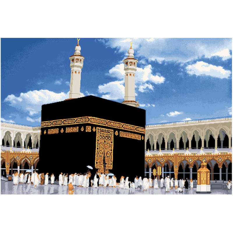نخ و نقشه تابلو فرش سیرمان طرح کعبه 3 کد 2217 نخ و نقشه تابلو فرش سیرمان طرح کعبه 3 کد 2217