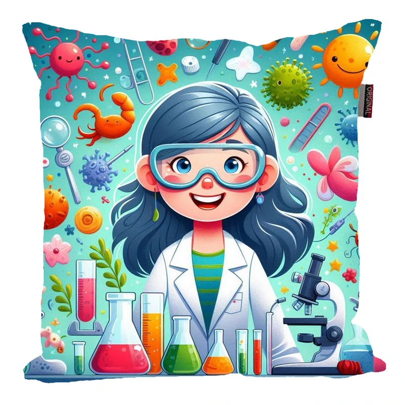 کوسن پاد آفرین مدل شیمی آزمایشگاه شیمیدان مهندس شیمی کد PK301506 سایز 30*30 سانتی متر