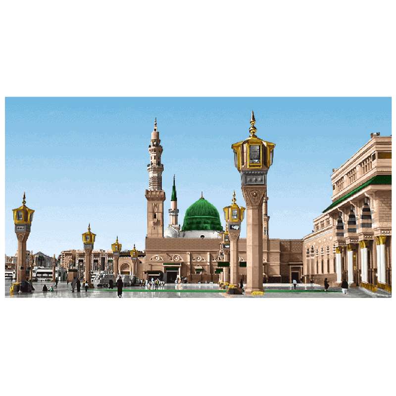 نخ و نقشه تابلو فرش سیرمان طرح مسجدالنبی کد 2323