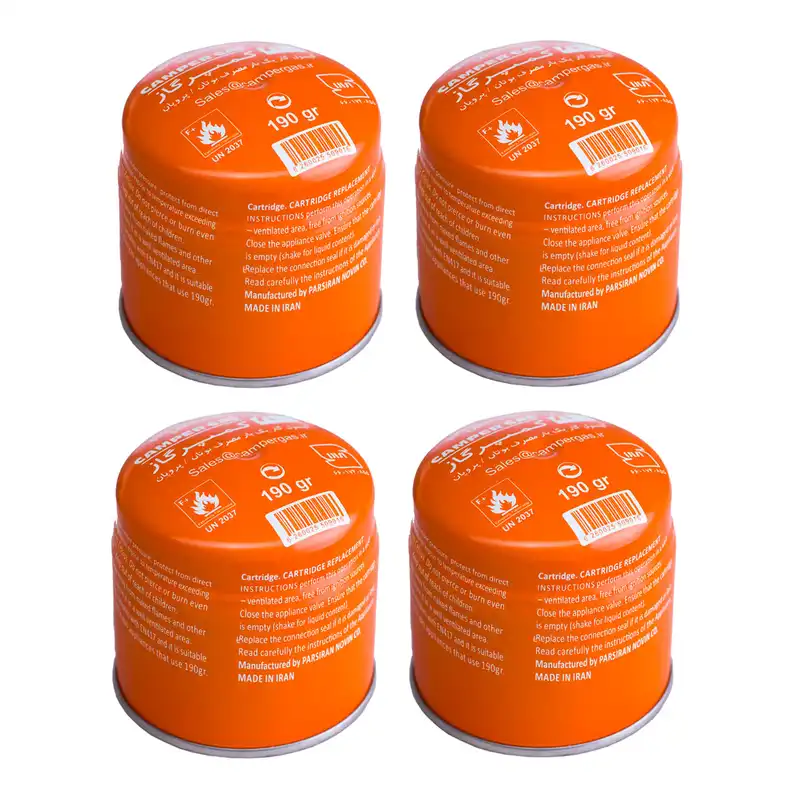 کپسول گاز 190 گرمی کمپرگاز مدل K-190 بسته 4 عددی