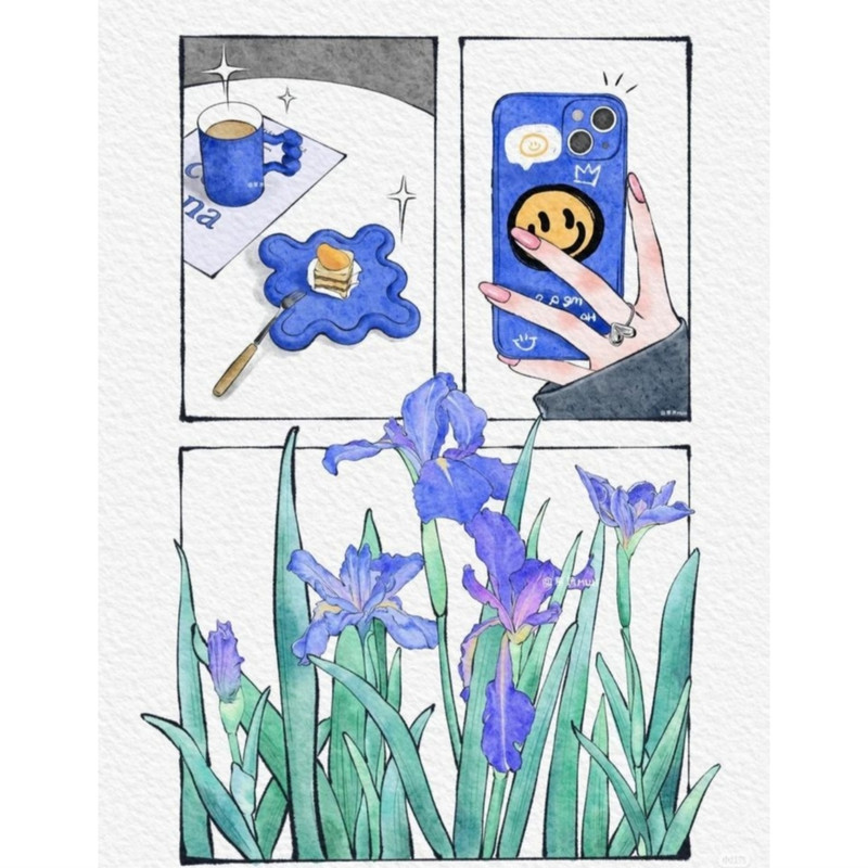 استیکر مدل aesthetic مجموعه 3 عددی