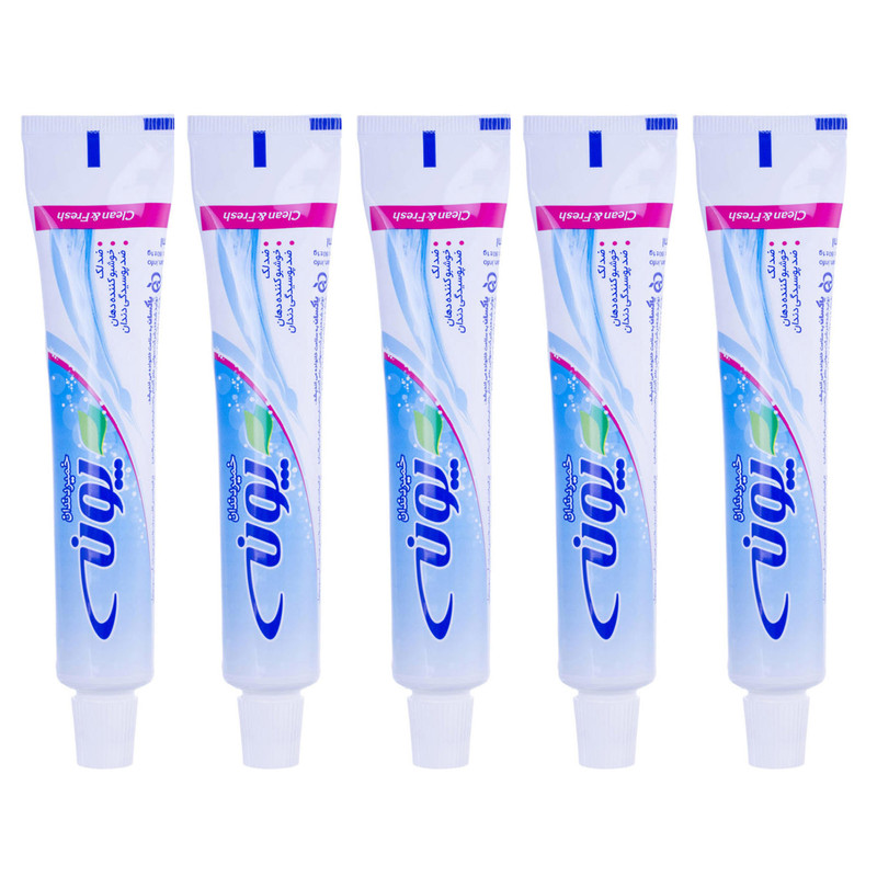 خمیر دندان پونه مدل لمینیت وزن 80 گرم بسته 5 عددی خمیر دندان پونه مدل لمینیت وزن 80 گرم بسته 5 عددی