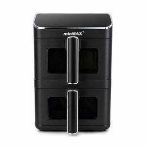 سرخکن بدون روغن 14 لیتری مینمکس مدل MF-10061A دو سبده با پنل دیجیتال، 10 برنامه پخت، تنظیم جداگانه دما و زمان برای هر محفظه، قابلیت SYNC و MATCH، 2800 وات