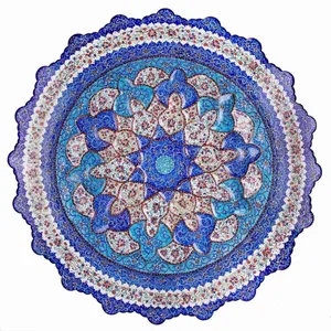 بشقاب مسی میناکاری اثر ابوالقاسمی کد 170090