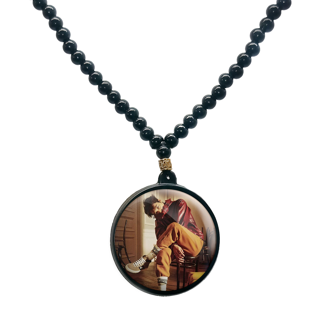 گردنبند پرمانه طرح exo کد pmd.14125 مدل دو طرفه