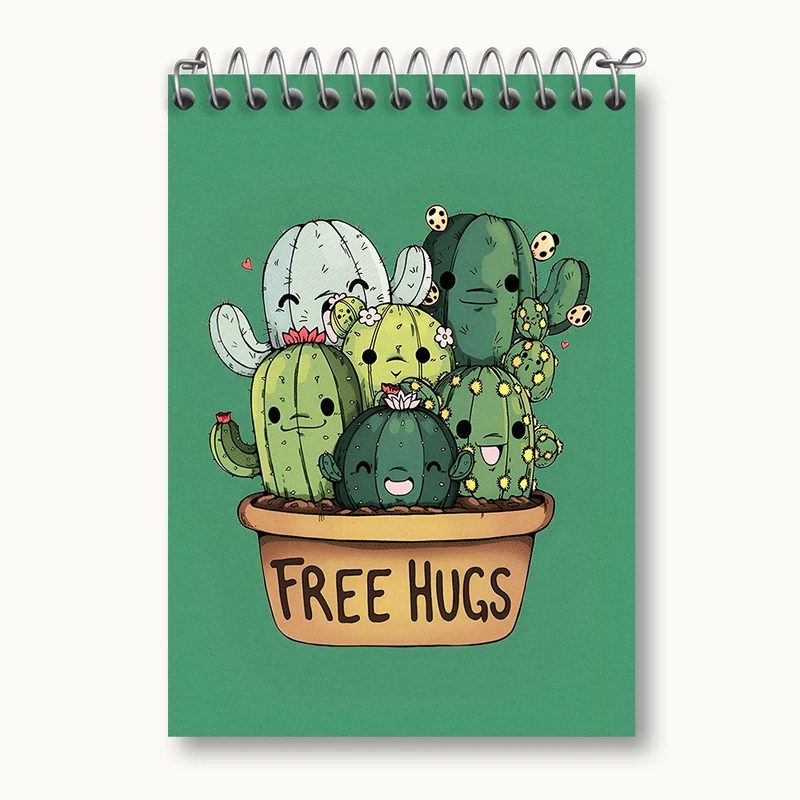 دفتر یادداشت 50 برگ خندالو طرح کاکتوس کد N3195