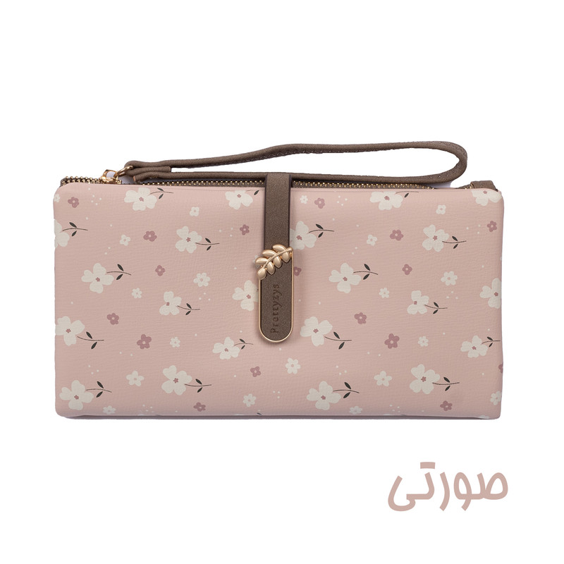 کیف پول زنانه پرتیزس مدل PT24-2166 طرح گل بهاری کد 2020064