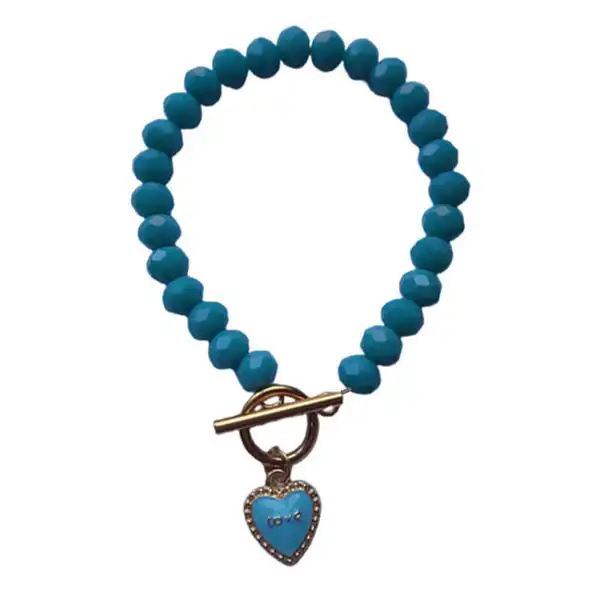 دستبند زنانه مدل آویز طرح قلب قفل تی کد HC180