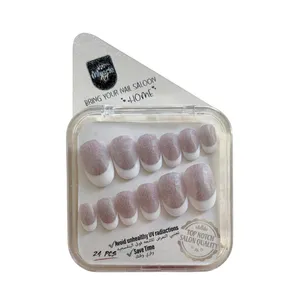 ناخن مصنوعی دست میراکل آرت مدل گرد کد R2400104 بسته 24 عددی