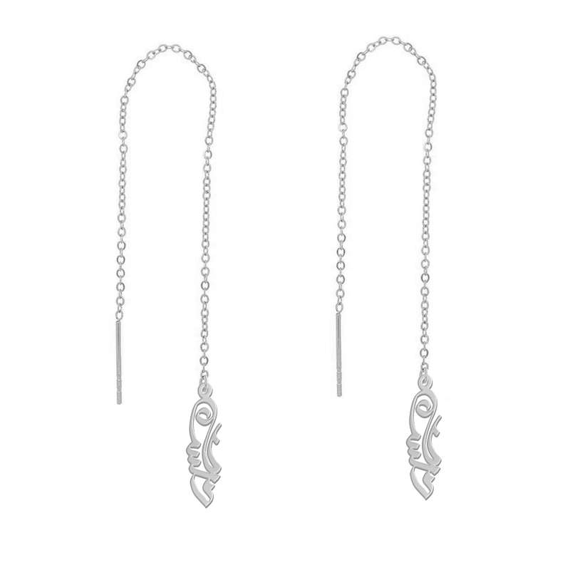 گوشواره نقره زنانه لیردا مدل اسم دلسا sss delsa73 گوشواره نقره زنانه لیردا مدل اسم دلسا sss delsa73