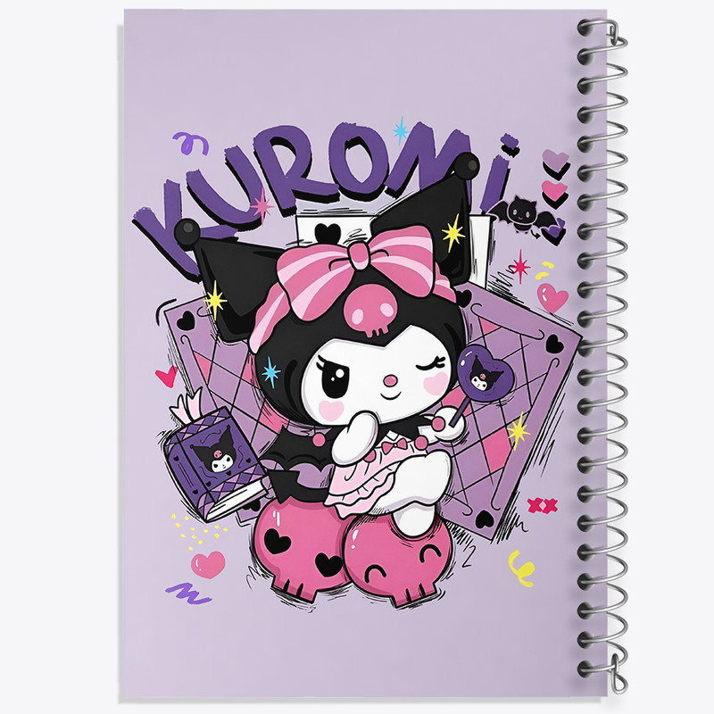 دفتر نقاشی 50 برگ خندالو طرح کرومی (Kuromi) کد N4220