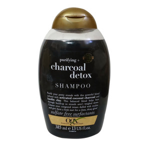 شامپو ترمیم کننده مو او جی ایکس مدل ذغالی حجم 385 میلی لیتر