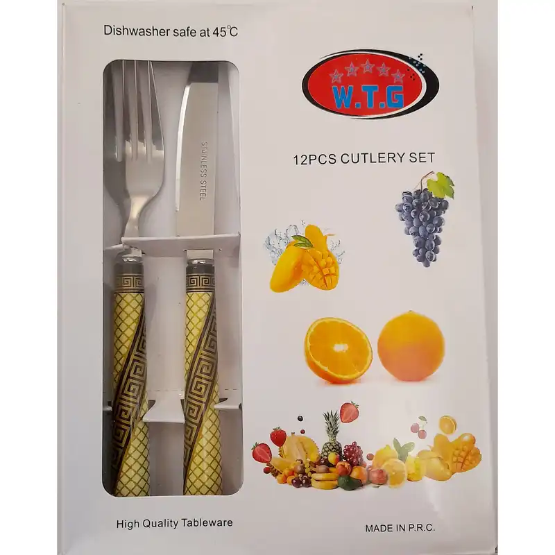 ست کارد و چنگال میوه خوری 12 پارچه  مدل WTG