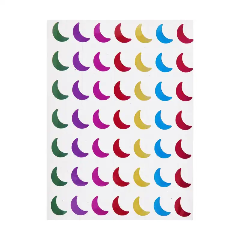 برچسب طرح ماه و ستاره و ایموجی کد 007 مدل بسته 8 عددی