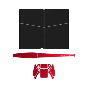 MAHOOT PS5 Slim Digital Edition Matte Black_Matte Warm Red