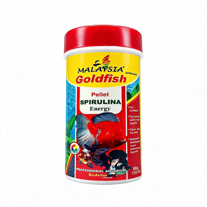 غذای ماهی مالزی مدل Goldfish Spirulina وزن 80 گرم