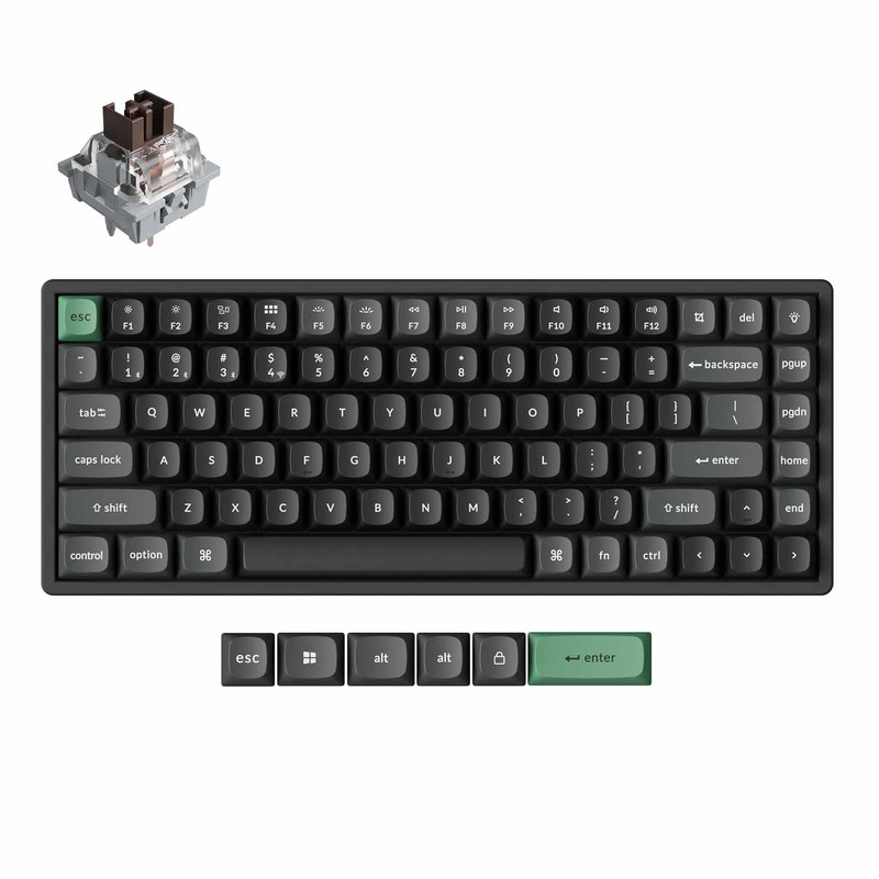کیبورد بی سیم گیمینگ کیکورن مدل K2 Ultra 8K Brown Switch