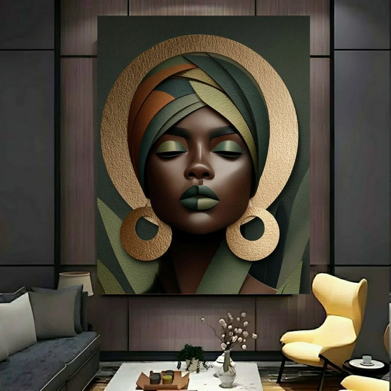 پوستر طرح بانوی آفریقایی مدل طبیعت کد PY25092