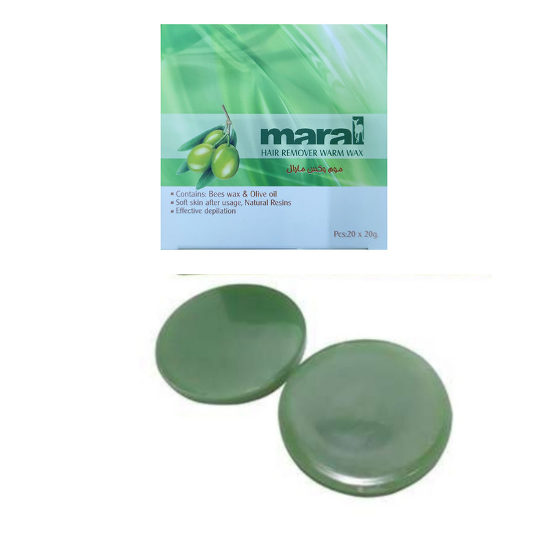 وکس موبر مارال مدل سکه ای روغن زیتون وزن 20 گرم بسته 20 عددی