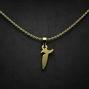 گردنبند طلا 18 عیار زنانه مدوپد مدل حرف آ کد I3-1-1193