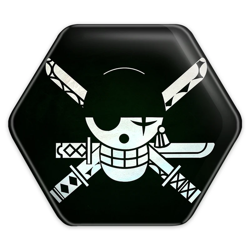 پیکسل خندالو طرح علامت زورو انیمه وان پیس مدل شش ضلعی کد 11425