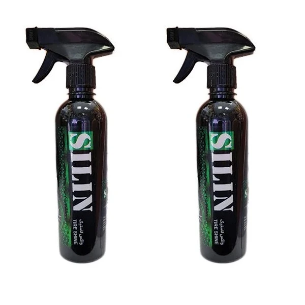 اسپری واکس لاستیک و براق کننده سیلین مدل shine حجم 500 میلی لیتر مجموعه 2 عددی