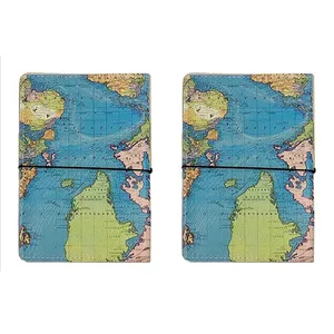 جلد پاسپورت لیمو کمپ طرح نقشه جهان مجموعه دو عددی