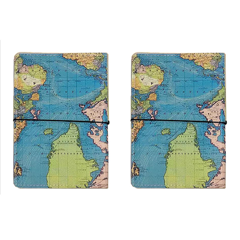 جلد پاسپورت لیمو کمپ طرح نقشه جهان مجموعه دو عددی