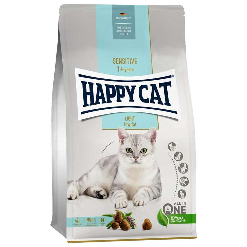 غذا خشک گربه هپی کت مدل Sensitive Low Fat وزن 10 کیلوگرم