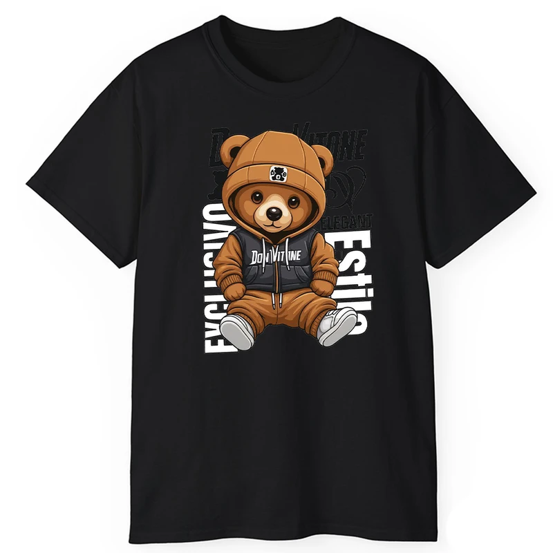 تی‌شرت آستین کوتاه مردانه پاد آفرین مدل خرس
