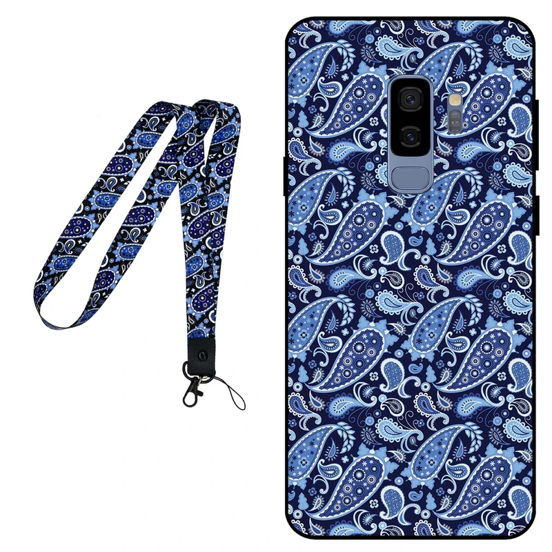 کاور مگافون طرح بته جقه مدل 0026 مناسب برای گوشی موبایل سامسونگ Galaxy S9 Plus به همراه بند گردنی