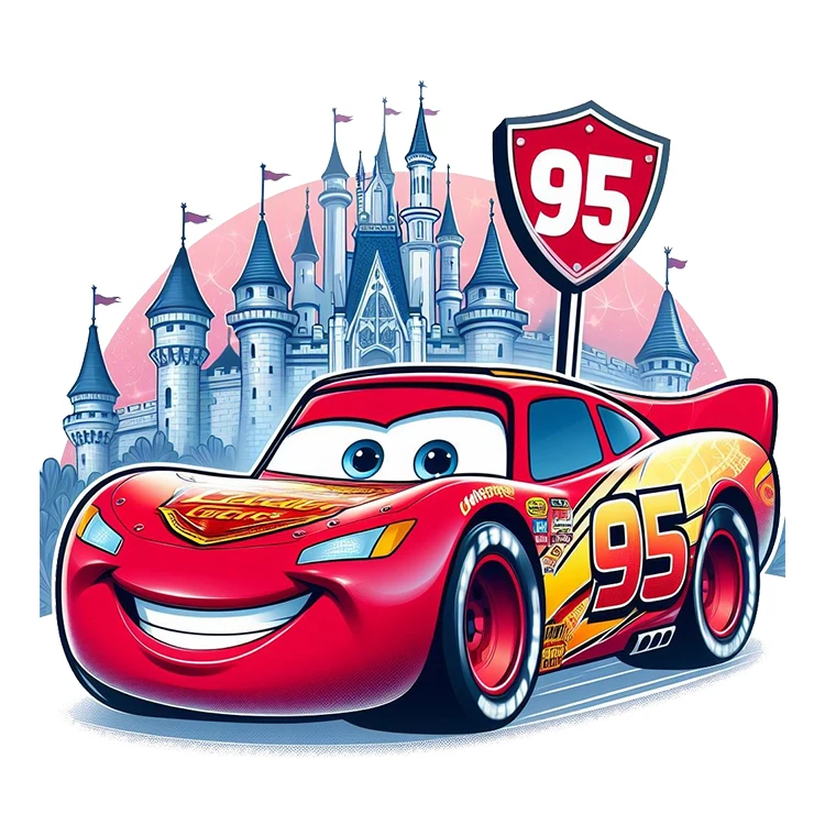 استیکر پارچه و لباس پاد آفرین مدل کارتونی انیمیشن ماشین ها کد S3436