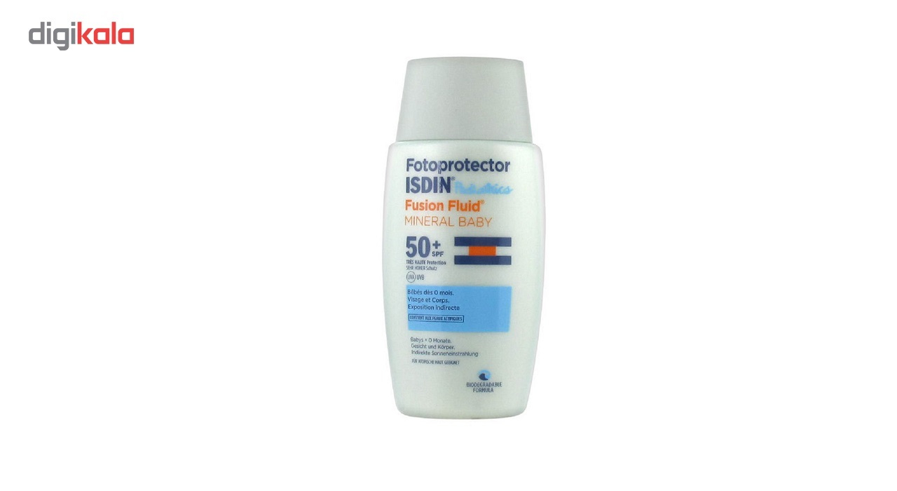 کرم ضد آفتاب ایزدین مدل  Fusion fluid mineral baby spf 50 حجم 50 میلی لیتر