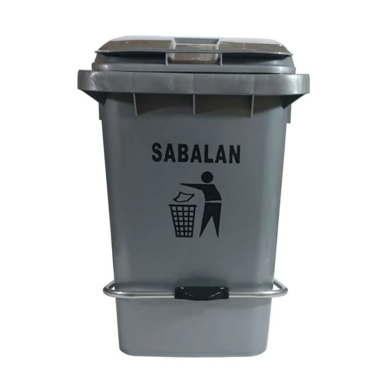 سطل زباله سبلان مدل پدال فلزی کد 60L