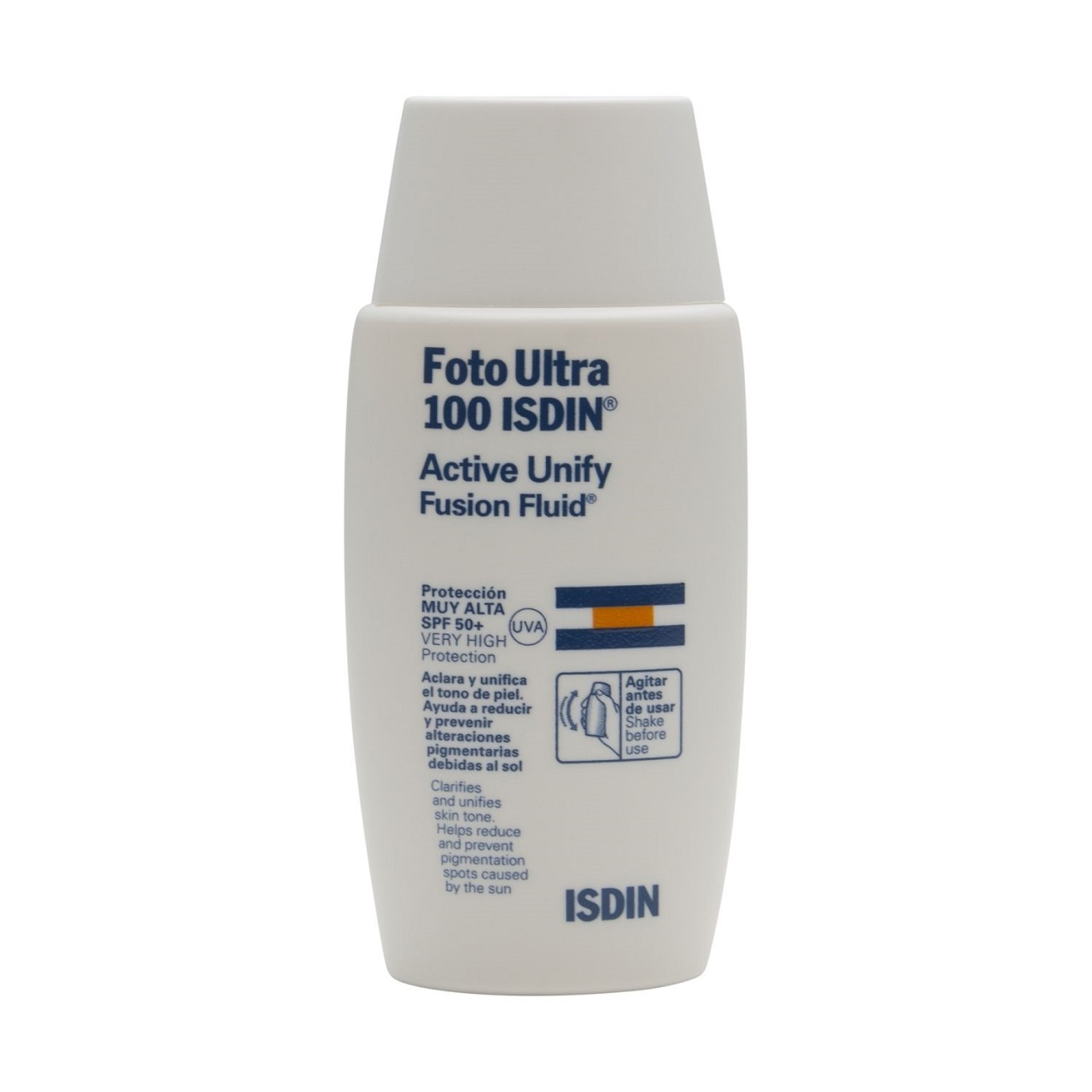 فلویید ضد آفتای ایزدین مدل Active unify fusion fluid spf 50 حجم 50 میلی لیتر