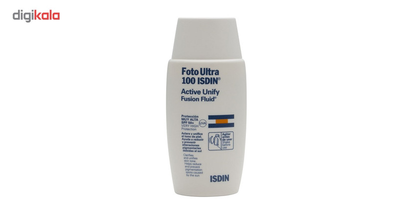 فلویید ضد آفتای ایزدین مدل Active unify fusion fluid spf 50 حجم 50 میلی لیتر