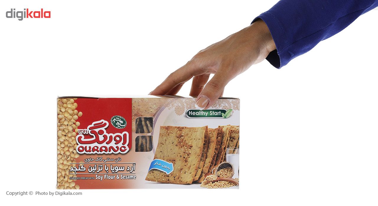 نان سنتی کاک حاوی آرد سویا با تزیین کنجد اورنگ مقدار 400 گرم