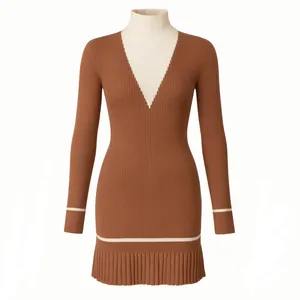 پیراهن بافتنی یقه ایستاده زنانه مدل ماهک کد ۹۹